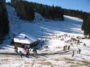 Blick nach S�dwesten zum Notschrei-Lift (links) und Hang am 3.2.2007
