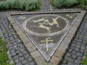 Die Zahl 3 im zahlengarten in Bad Krozingen