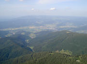 Blick vom Schauinsland übers Kappler Großtal und Laubisköpfle auf Kirchzarten bis zum Kandel