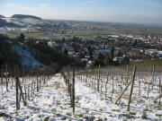 Blick vom Rebberg nach Süden über Staufen bis Grunern am 28.1.2007