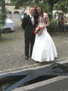 Glückwunsch dem gerade vermählten Paar Daniela und Achim Moll beim "Übergang" am 20.7.2007