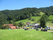Blick nach Norden zum Zipfeljockenhof (links) am 5.8.2007 um 10 Uhr