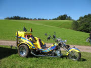 Blick nach S�dwestenzur  Zipfeljockh�he mit Trike 75 PS VW-Motor von Funken-Manni am 5.8.2007