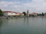 Blick nach Norden zum Hafen in Lindau am 13.6.2007