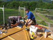 Montage der Aluminiumeindeckung durch Fa. Gremmelspacher am 18.6.2007