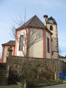 Blick nach Norden zur Holzhausener Kirche am 9.3.2007