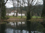 Blick nach Norden zur Villa Mez in Ebnet am 17.3.2007