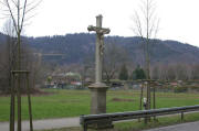 Blick nach Norden - Wegekreuz wieder hergestellt Anfang M�rz 2007