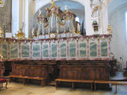 Chorgest�hl in der Klosterkirche auf der Nordseite mit aufklappbaren Sitzen