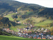 Blick von Vörlinsbach nach Südwesten über Oberried in Obertal am 31.10.2007