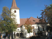 Blick nach Norden zur Kirche in Bad Krozingen am 15.10.2007