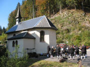 Blick nach S�dwesten zur Kapelle Glash�tte am 7.10.2007 um 11.15 Uhr