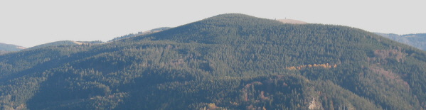 Blick vom Rappeneck nach Osten zum Hochfahrn sowie Feldberg (rechts) und Ruheberg (links) am 1.11.2007