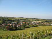 Blick von der H�tte unterhalb Hanselbrunnen nach Westen �ber Zunzingen am 15.10.2007