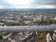 Blick nach Westen �ber Stadttheater und UB zu den Vogesen am 18.9.2007