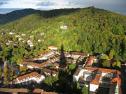 Blick nach Osten am 18.9.2007 abends: M�nsterturm wirft seinen Schatten zum Schlo�berg