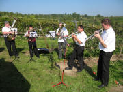 Quintett des Musikvereins Opfingen mit Heiko Walter (2. von rechts) am 16.9.2007