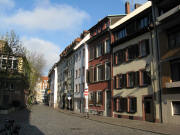 Blick nach Westen in der Adelhauserstrasse  am 17.4.2008