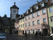 Blick nach S�dosten zum Hotel B�ren und Schwabentor am 17.4.2008
