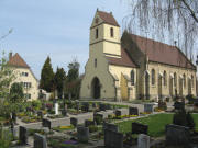 Blick nach Norden zur Bamlacher Kirche am 17.4.2008