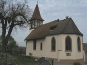 Blick nach Westen zur ev. Kirche in Kleinkems am 17.4.2008