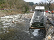 Blick nach Osten am Sandfang am 6.4.2008 - Freiburg-Marathon
