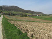 Blick nach Nordwesten zu den Aussiedlerh�fen Pfaffenmatt/Alte Lielstrasse am 17.4.2008