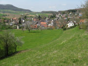 Blick von Hasenberg am 17.4.2008 nach Nordwesten �ber Riedlingen - Schorner rechts