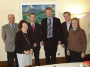 M�rz 2008 von links: Reiner (Freundeskreis), Dr. Breckwoldt (Stadtr�tin), Shlomi Waroner (tel Aviv), von Kirchbar (B�rgermeister FR)
