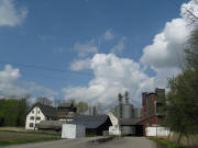 Blick nach Norden zur M�hle Herb n�rdlich von Wyhl am 24.4.2008
