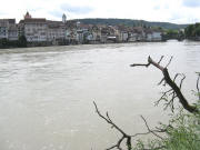 Blick nach S�dwesten nach Rheinfelden in der Schweiz am 14.8.2008