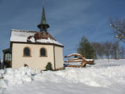 Blick nach Norden zur Kapelle beim Christenhermannshof am 8.12.2008