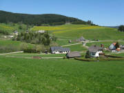 Blick nach Norden �ber den Balzerhof zum Grundhof am 11.5.2008