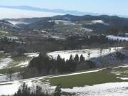 Blick vom Str��chen zum Kapfenmathishof nach Westen �ber Luxhof nach St.Peter 