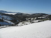 Blick vom Kapfhof am 23.12.2008 nach S�dwesten �ber  Oberibental und St.Peter zum Nebel von Dreisam- und Rheintal