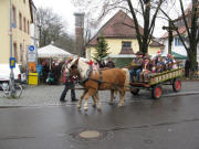 Pferdekutsche am Weihnachtsmarkt Littenweiler am 7.12.2008