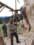 "Der Böse mit Hörnern und dem Herz in der Hand" - Thomas Rees am 4.12.2008 mit Otto Faller und dem schneebedeckten Hinterwaldkopf