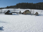 Blick nach Westen zum Ebene-Hof (Albrecht) am 3.2.2008