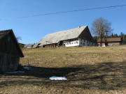 Blick nach Nordwesten hoch zum Unterengenbachhof am 11.2.2008