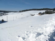 Blick vom Widiwandhof nach Nordwesten zum Griesbenhof und Waldau am 3.2.2008