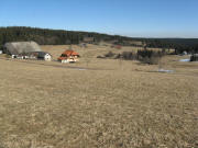 Blick nach Osten �ber Hellwanderhof, Gro�hof, Hofschmiede und Hofh�usle (von links) am 18.2.2008