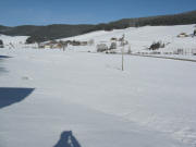 Blick vom Kleiserhof am 3.2.2008 nach Nordosten zu Harzh�usle, Binsenh�usle und Binsenhof (von rechts)