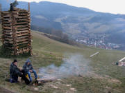 Blick vom Winterberg nach Westen auf Oberried am 9.2.2008