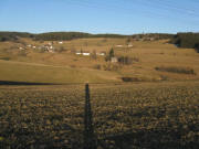 Blick vom �u�eren Bauernhof nach Norden auf Rudenberg am 11.2.2008 abends