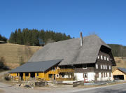 Blick nach Osten zum Rufenhof im Uracher Tal am 18.2.2008