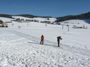 Blick vom Gasthof Sonne-Post in Waldau nach Osten zur Widieanderh�he am 3.2.2008