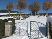 Blick nach Norden im Waldauer Friedhof am 3.2.2008