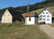 Blick nach Nordwesten zum Fre�lehof im Weilersbach am 17.2.2008