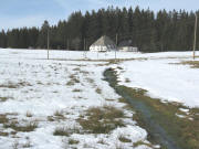 Blick nach Norden zum Leimmoos-Hof ganz oben im Linachtal am 8.1.2008