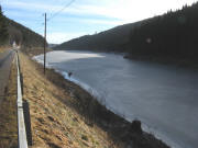 Blick nach Osten �ber den Linacher Stausee am 8.1.2008